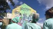 Hôpital d’Ixelles - Inauguration de la fresque dédiée aux héros du quotidien (vidéo Germani)