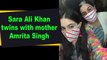 Sara Ali Khan twins with mother Amrita Singh
