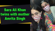 Sara Ali Khan twins with mother Amrita Singh