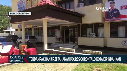 Terdampak Banjir,31 Tahanan Polres Gorontalo Kota Dipindahkan
