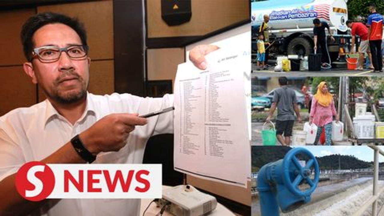 Air Selangor: Water disruption for 290 areas in Klang Valley  from July 14-17