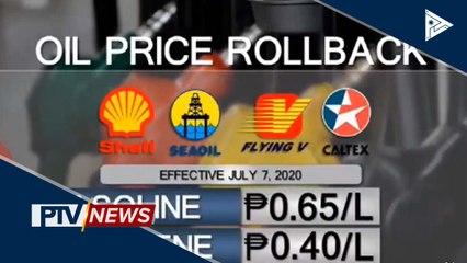 Oil price rollback, ipatutupad bukas