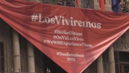 'Los Viviremos', un gran pañuelo rojo emplaza a los Sanfermines de 2021