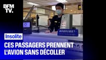 De l’enregistrement à l’embarquement, ces passagers font comme s’ils prenaient l’avion (mais ne décollent pas)