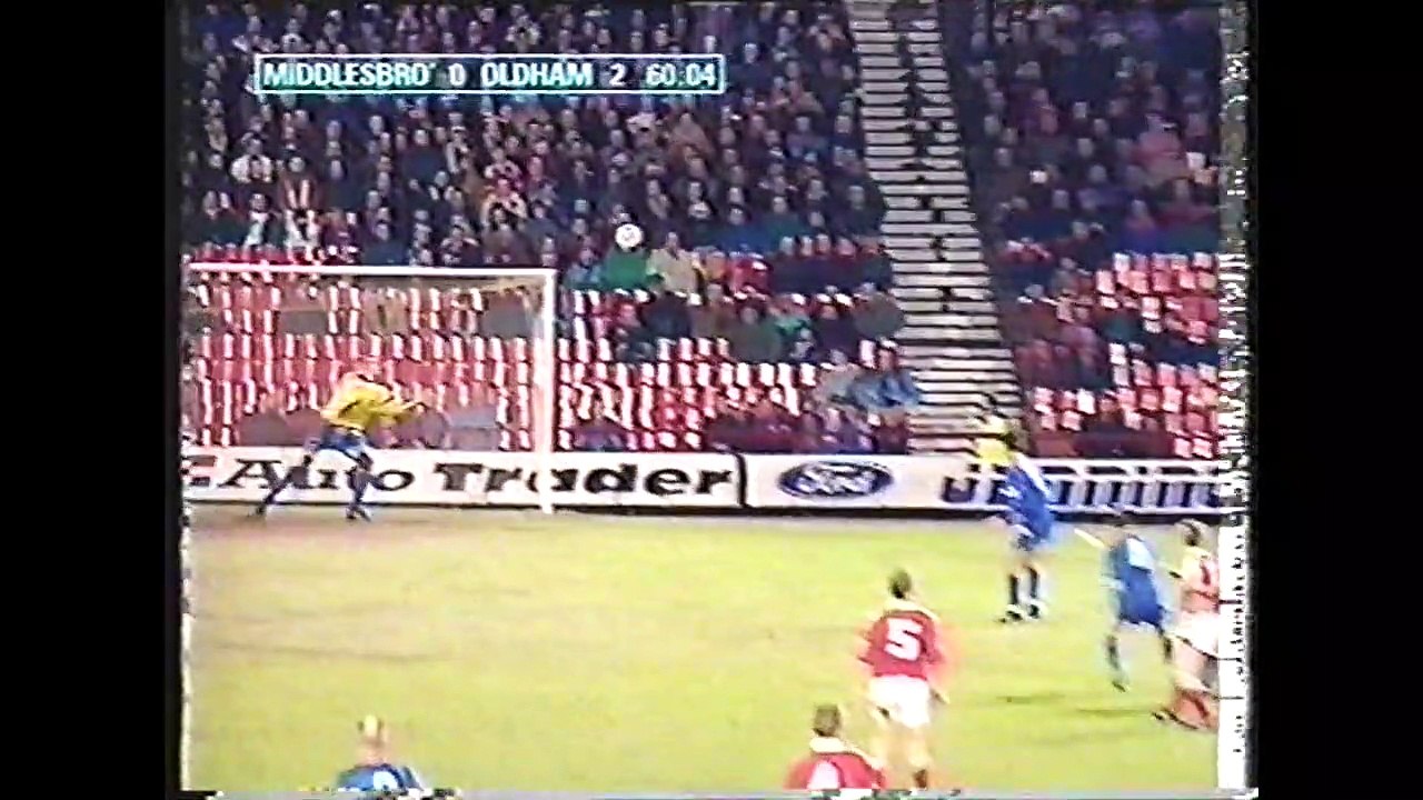 MNF (Sky) Middlesbrough 2-3 Latics (2nd half) 1992/93 F.A. Premier League, 22/03/93