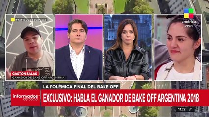 Habla Gastón Salas, el ganador de Bake Off Argentina 2018, habla de la descalificación de Samanta
