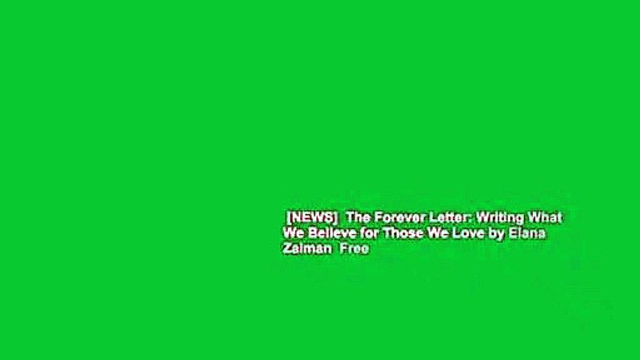 [NEWS]  The Forever Letter: Writing What We Believe for Those We Love by