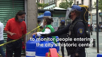 Authorities regulate entry to Mexico City centre