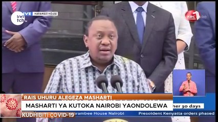 Rais Uhuru alegeza Masharti