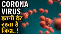 कोरोना वायरस कितनी देर जिंदा रह सकता है  |  कोरोना वायरस किसी सतह पर पांच दिनों तक जिंदा रह सकता है