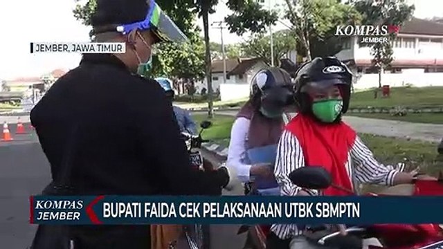 Bupati Faida Cek Pelaksanaan UTBK SBMPTN, Beberapa Peserta Tidak Hadir Karena Reaktif