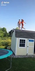 Cabanon + Trampoline + Piscine