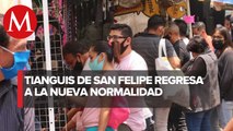 Tianguis de San Felipe cumple medidas sanitarias; clientes no