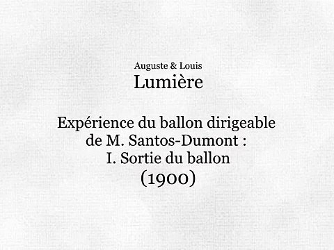 Expérience du ballon dirigeable de M. Santos-Dumont, I. Sortie du ballon (Experiencia del dirigible del Sr. Santos-Dumont, I. Salida del globo) [1900]