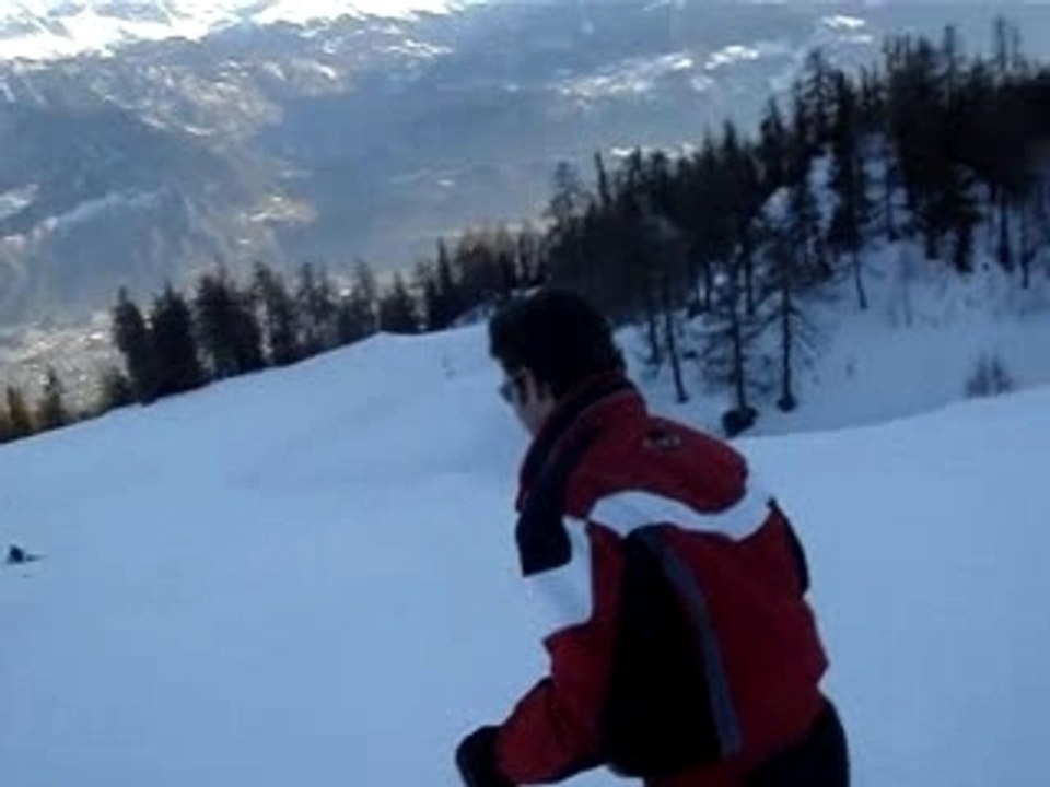 Cran Montana - Etienne et Damien font du ski