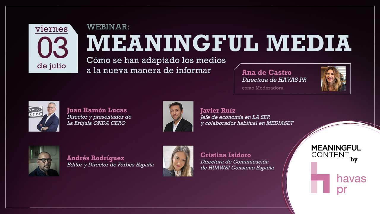Agora Spain - Webinar MEANINGFUL MEDIA