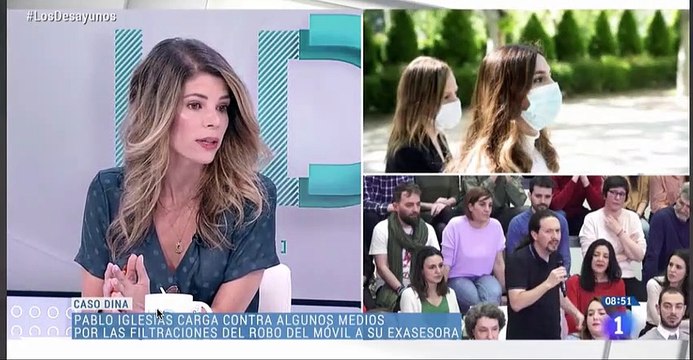 Una tertuliana de 'Los Desayunos' de TVE defiende a Iglesias: Quién más ataca a la prensa es la extrema derecha