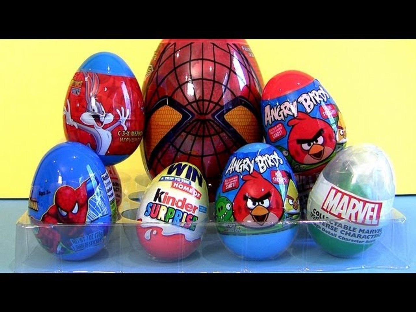 Piepen vleet melk Spiderman Toys Collection Kinder Eggs Angry Birds - video Dailymotion