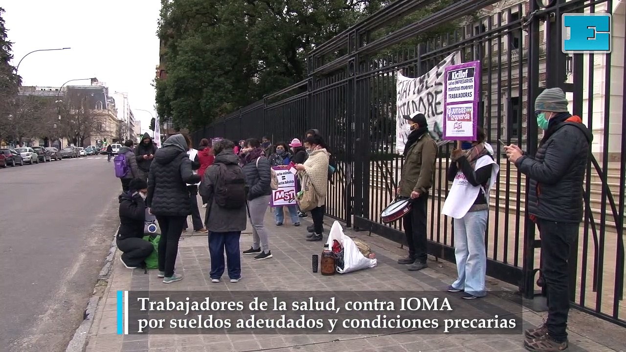 Trabajadores de la salud protesta