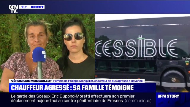 Son cerveau ne fonctionne plus du tout , Véronique Monguillot, femme du chauffeur de bus agressé à Bayonne, témoigne
