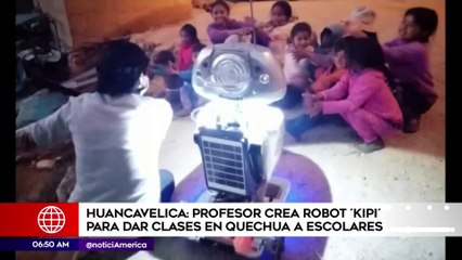 Primera Edición: Profesor crea robot para dar clases escolares en quechua