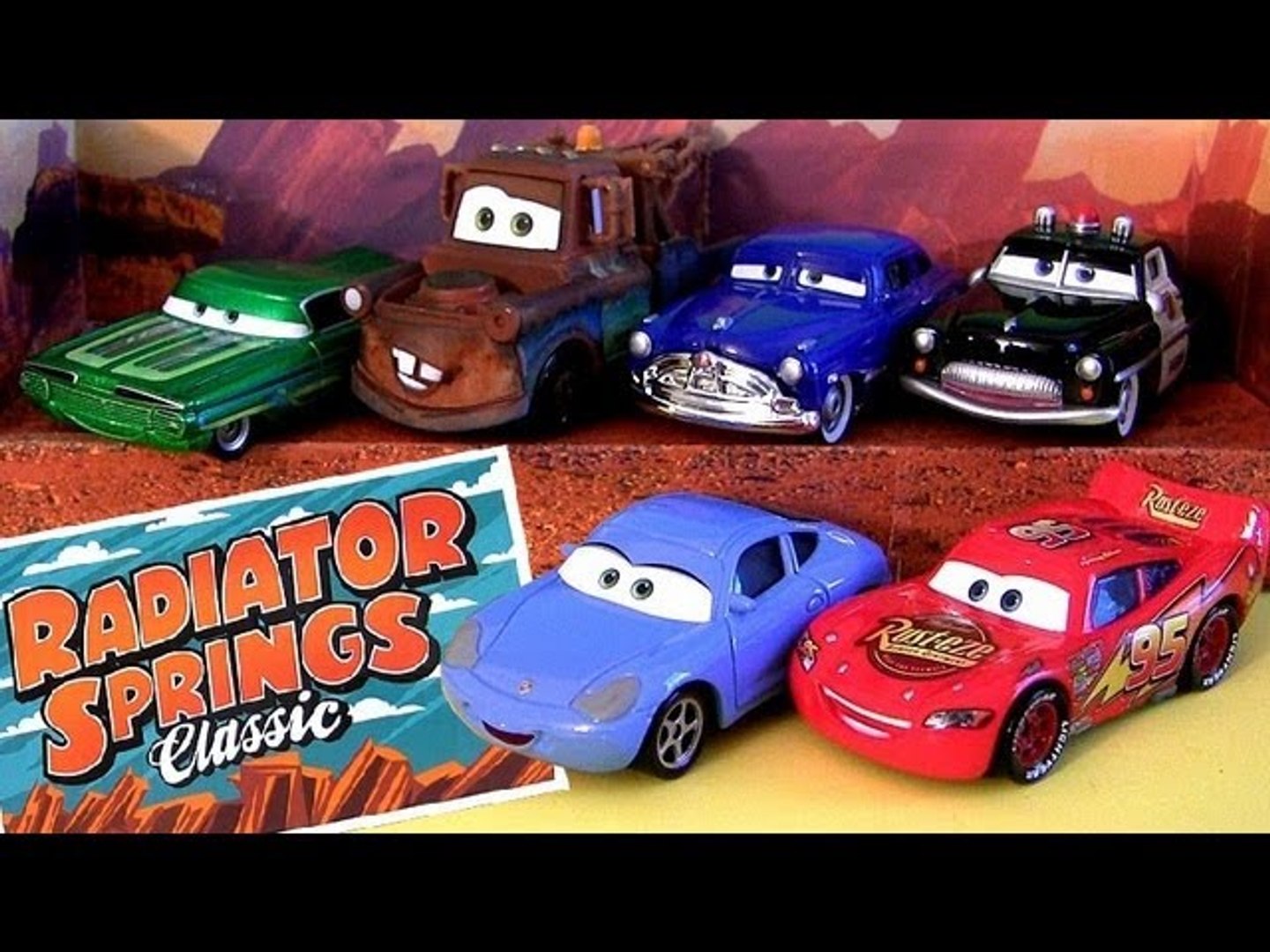  Disney Pixar Cars Mini Racers Radiator Springs 3-Pack,  Lightning McQueen, Rotor Turbosky & Sally : Toys & Games