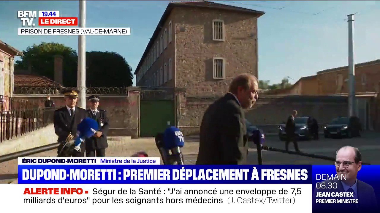 Dupond-Moretti à Fresnes: "On est dans des taux d'occupation ici qui sont extrêmement bas et c'est sans doute le chemin qu'il faut poursuivre"