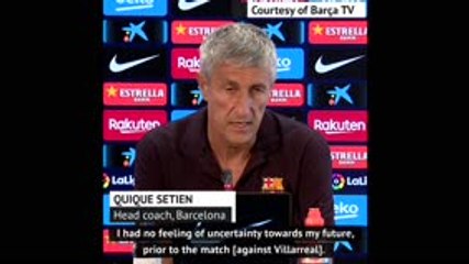 Download Video: Setien confident of future at Barca