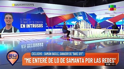 Damián Basile, ganador de #BakeOffArgentina en Intrusos