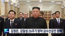 북한 김정은, 김일성 26주기 맞아 금수산태양궁전 참배