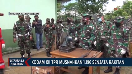 Lebih dari Seribu Senjata Rakitan Dimusnahkan Kodam XII Tanjungpura
