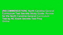 [RECOMMENDATION]  North Carolina General Curriculum Test Secrets Study Guide: