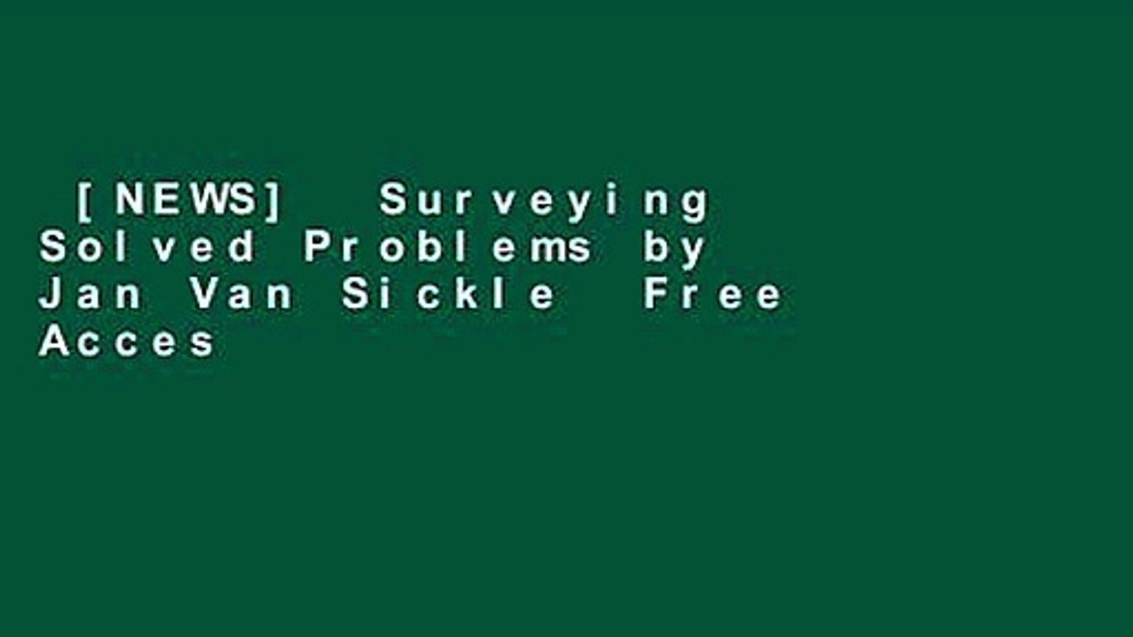 [NEWS]  Surveying Solved Problems by Jan Van Si...