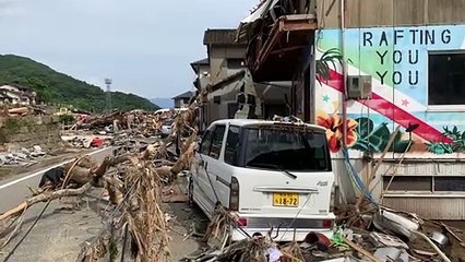 الفيضانات تدمّر قرية يابانية