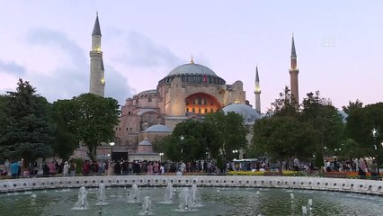 Ayasofya'da akşam ezanı - İSTANBUL