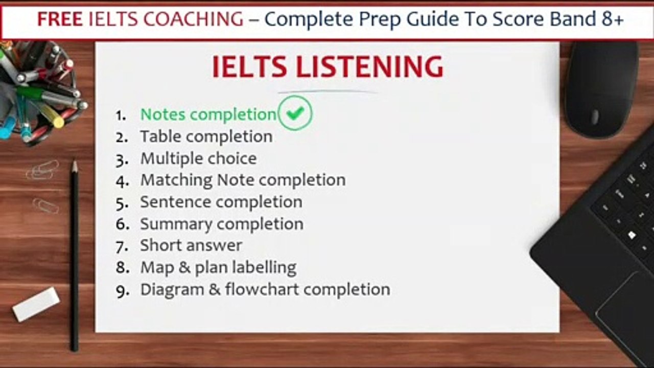 IELTS Listening 2020 Practice Test 'Notes Completion' with Answers | Cambridge IELTS Listening Part1