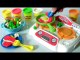 PLAY DOH Sizzlin' Stovetop DIY Make Burgers Bacon Eggs with Play-Doh Kitchen Creations Stove Set