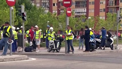 Desalojada la 'quinta torre' en obras de la Castellana de Madrid por la rotura de una tubería de gas