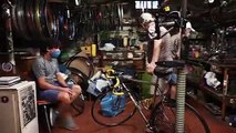 Veteran Turin bicycle mechanic carries out repairs others call impossible