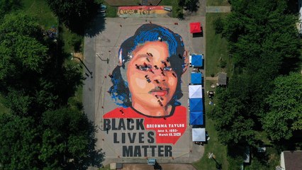 Artists And Volunteers Create Stunning Mural Of Breonna Taylor