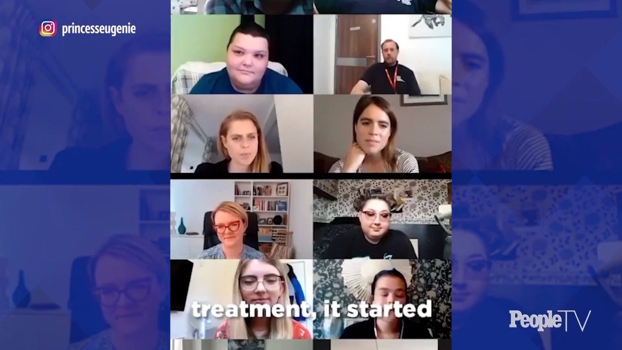 Princess Eugenie and Princess Beatrice Chat with Kids Fighting Cancer on a Video Call