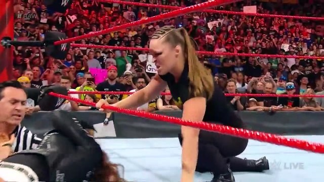 Womens WWE Ronda Rousey violates suspension to brutalize Alexa Bliss- Raw, July 16, 2018