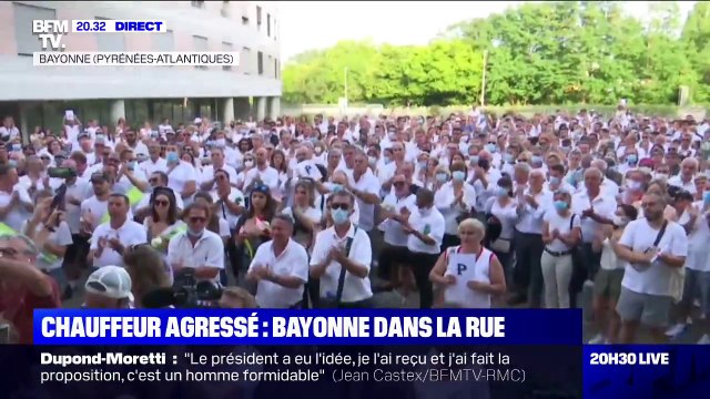 Chauffeur agressé: la foule réunie à Bayonne pour une marche blanche