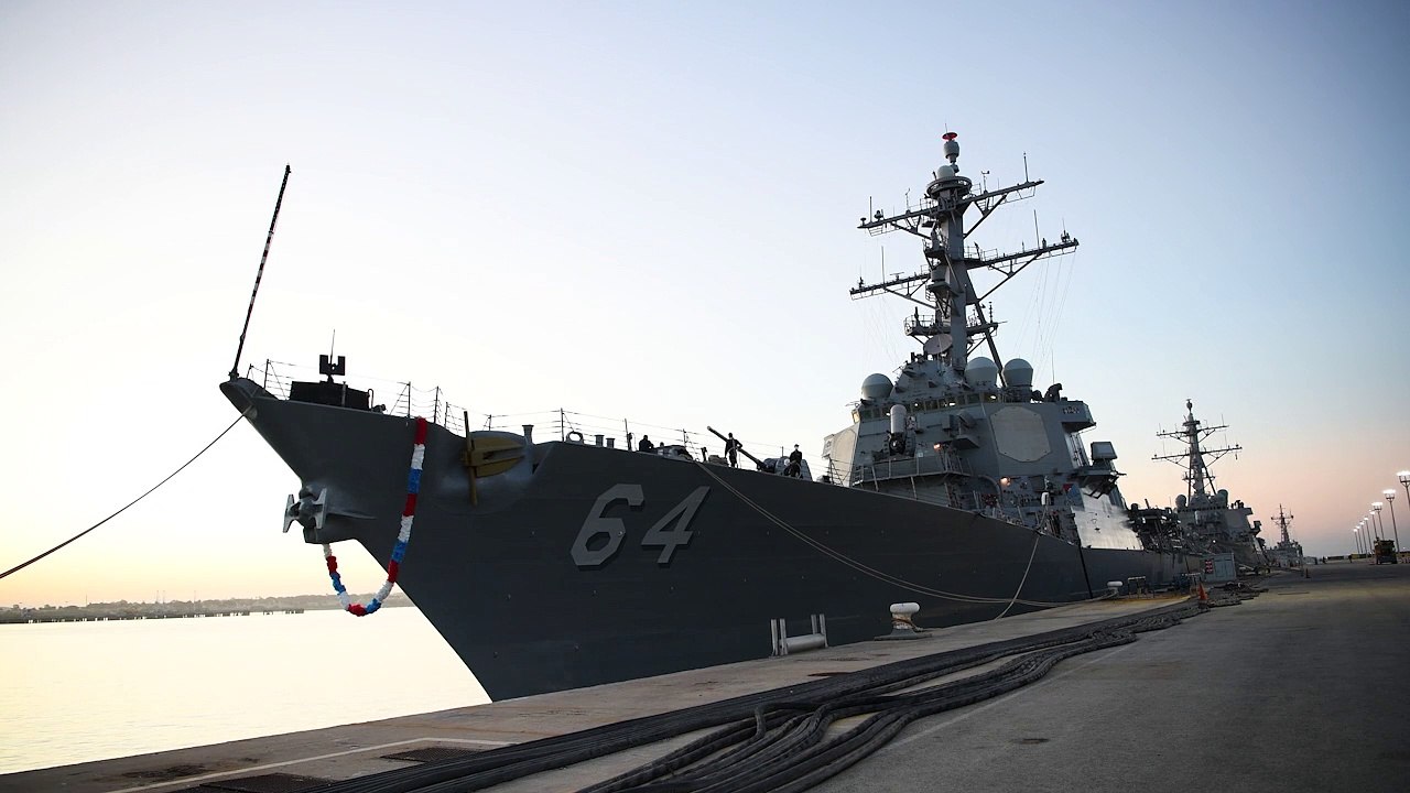 US Navy • Guided-Missile Destroyer • USS Carney Departed Naval Station Rota for the Final Time