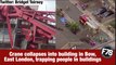F78NEWS: Crane collapses into building in Bow, East London, trapping people in buildings. #Bow #EastLondon