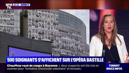 500 portraits de soignants affichés sur l'opéra Bastille, souvent travailleurs de l'ombre, les voici en pleine lumière - @jeanne_daudet