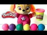 Play Doh Sparkle Surprise Balls with Paw Patrol Skye and Shimmer and Shine by Funtoys