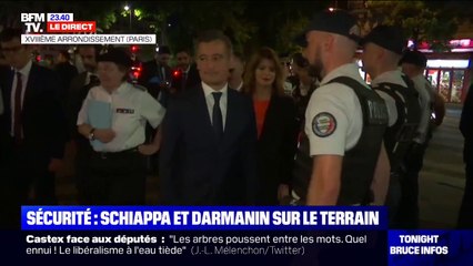 Sécurité: Marlène Schiappa et Gérald Darmanin sur le terrain dans le quartier de la Porte de la Chapelle à Paris