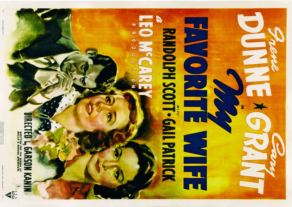 My Favorite Wife movie (1940) -  Irene Dunne, Cary Grant, Randolph Scott