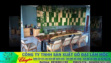 Bàn ghế quán cafe bằng gỗ